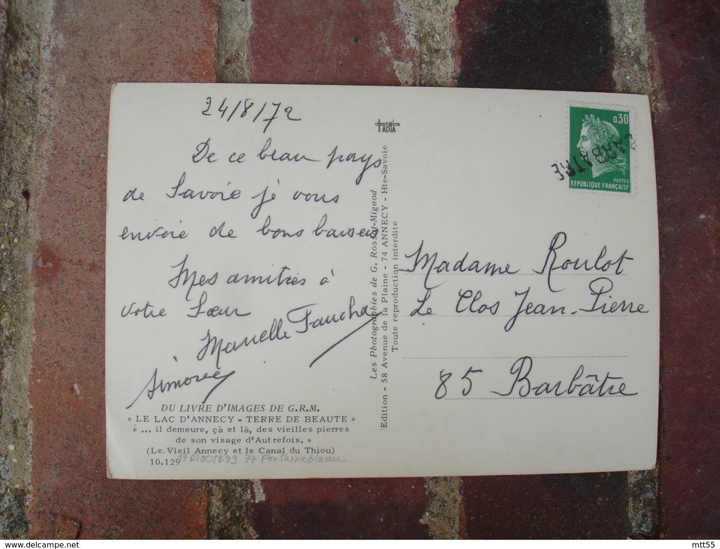 Barbatre Vendee Griffe Marque Lineaire Obliteration De Fortune Sur Lettre - 1921-1960: Periodo Moderno