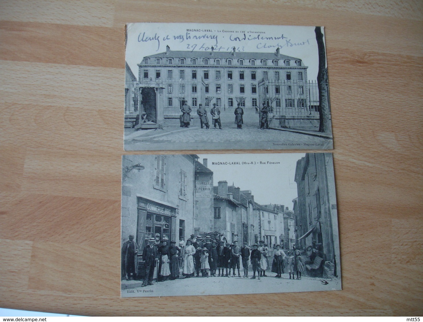 Lot 2 Carte Magnac Laval  Animation Rue Fenelon Et Caserne 138 Eme Infanterie - Autres & Non Classés