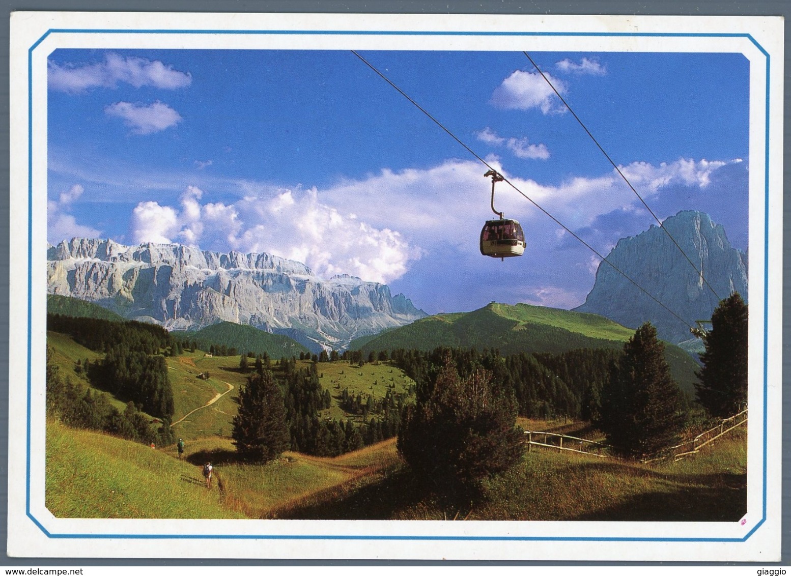 °°° Cartolina - Dolomiti Val Gardena Telecabine Col Raiser Nuova °°° - Trento
