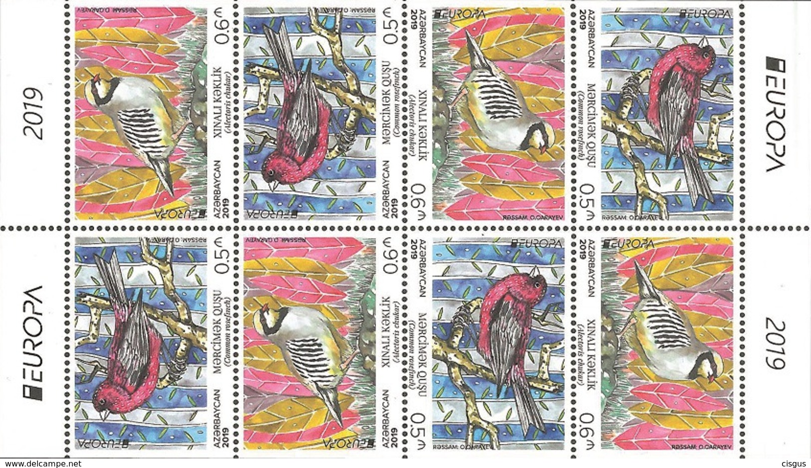 Azerbaijan Aserbaidschan MNH** 2019 Bird Sheetlet Preeorder 3 Weeks Delivery - 2019