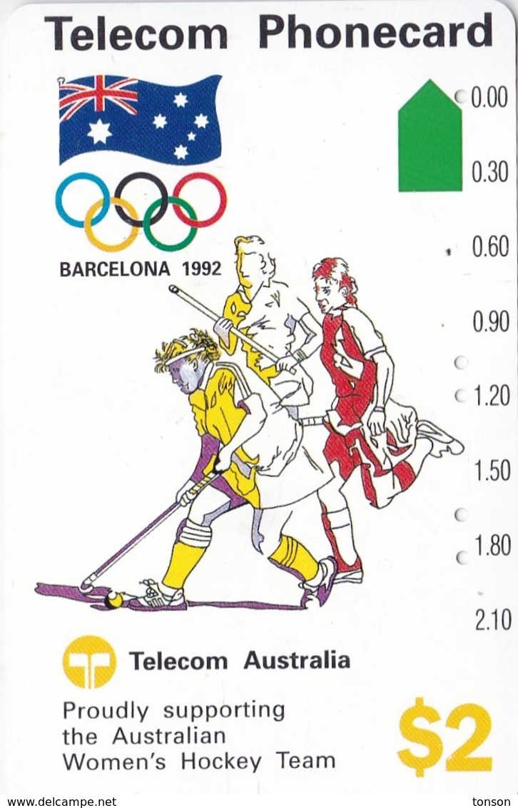 Australia, N91041-2,  Women's Hockey (N91041-1-2), Olympic Games 1992, 2 Scans. - Australie