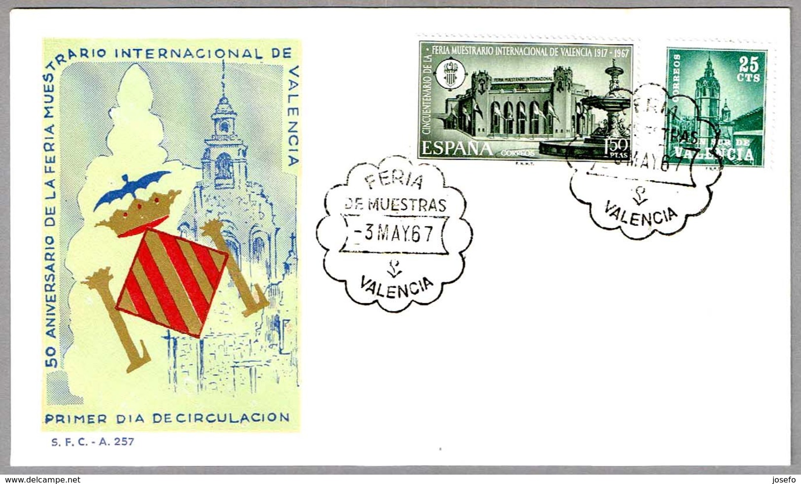 FERIA DE MUESTRAS DE VALENCIA. Valencia 1967 - Cartas & Documentos