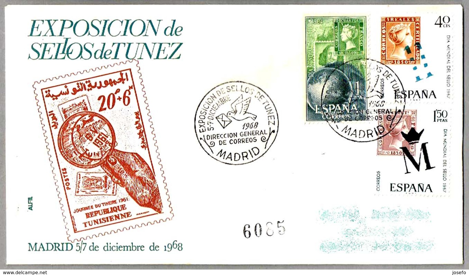 Exposicion De SELLOS DE TUNEZ - Exhibition STAMPS OF TUNISIA. Madrid 1968 - Exposiciones Filatélicas