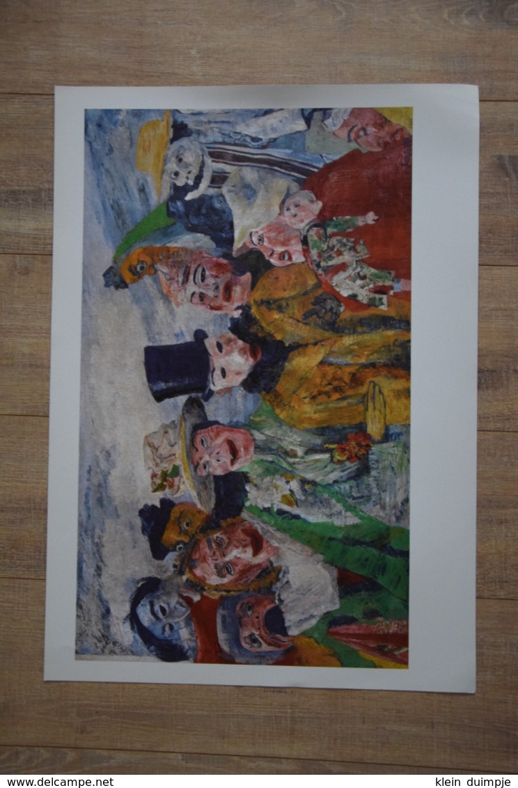 Poster James Ensor, L'intrigue - De Intrige - The Intrigue. 50X70cm - Lithografieën