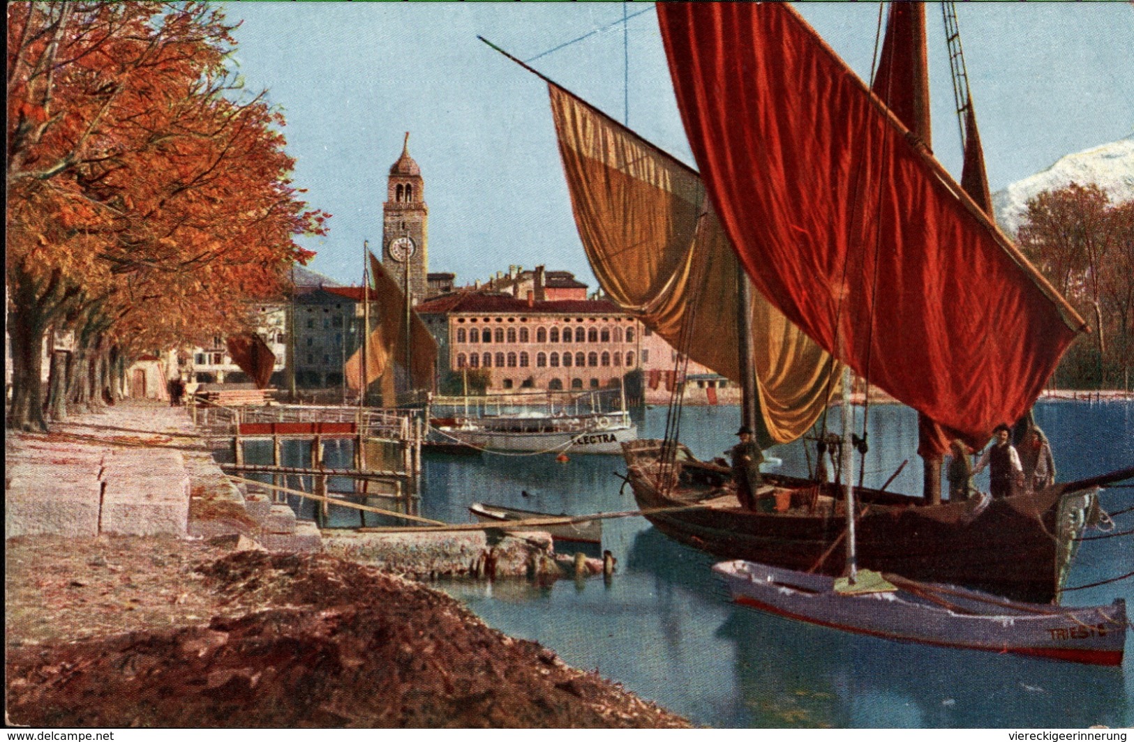 !  Alte Ansichtskarte Riva Del Garda, Hafen, Harbour - Andere & Zonder Classificatie