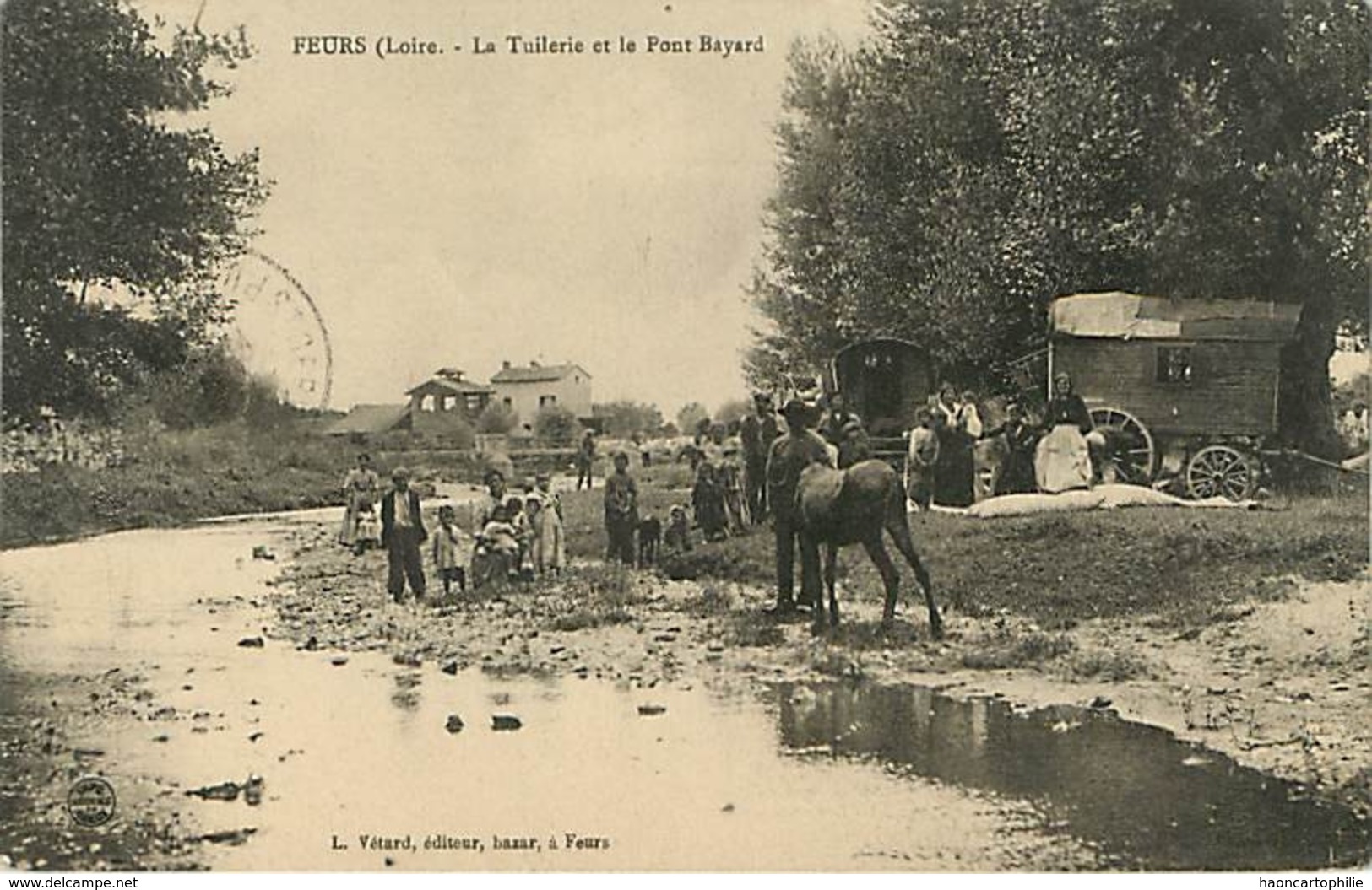 42 Feurs  Roulotte Romanichel Bohemiens Gitans - Feurs