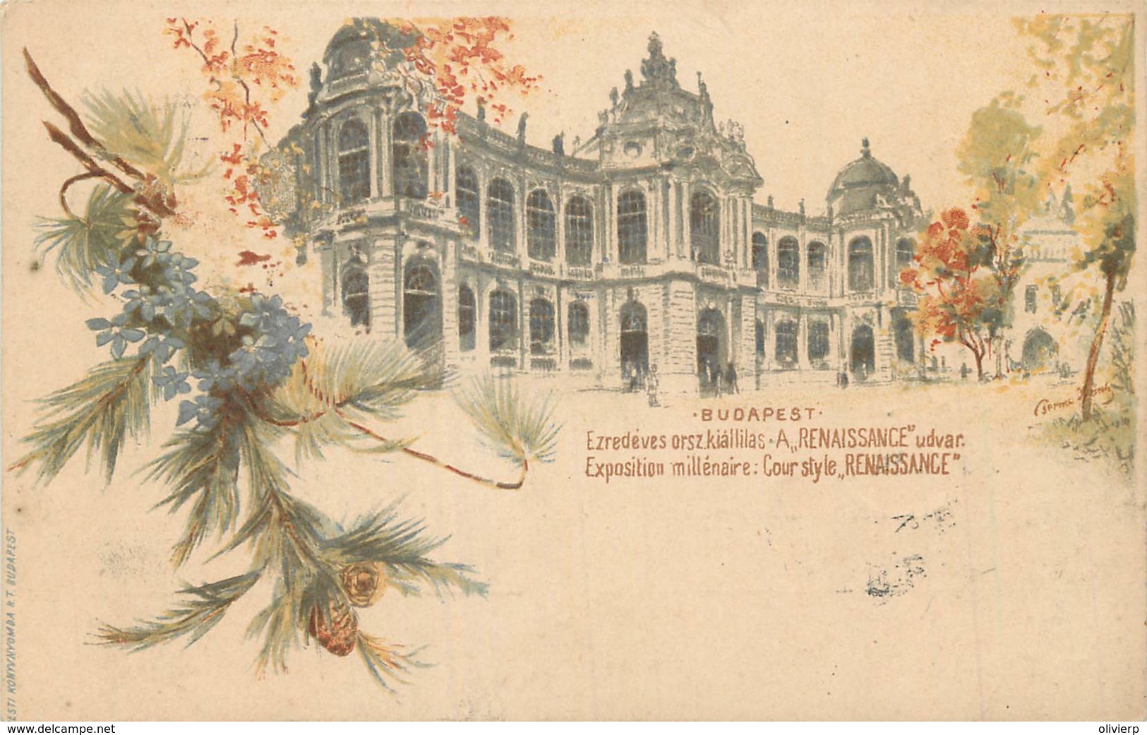 Hongrie - Type Gruss Aus - Budapest - Exposition Millénaire - Cour Style Renaissance - Ungarn