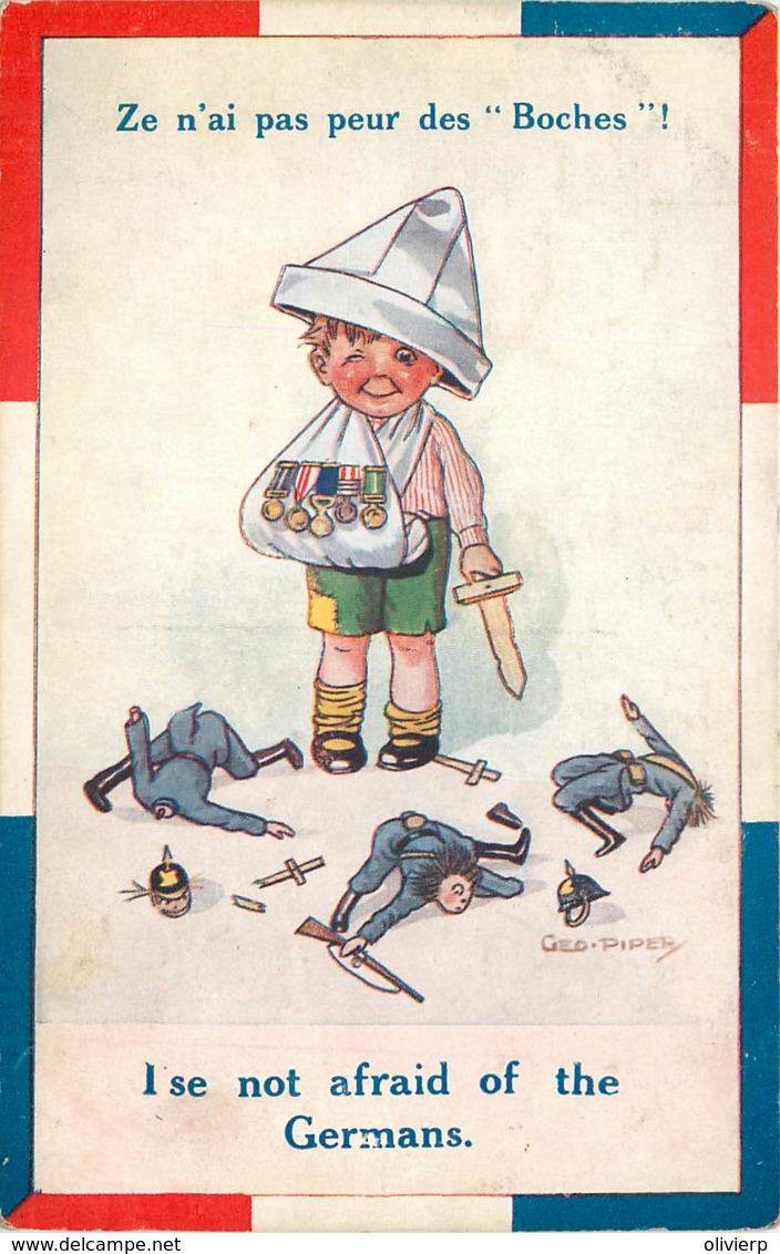 Fantaisie - Illustrateur G. Piper - I Se Not Afraid Of The Germans - Ze N'ai Pas Peur Des Boches - Edit CPC Série 369 - War 1914-18