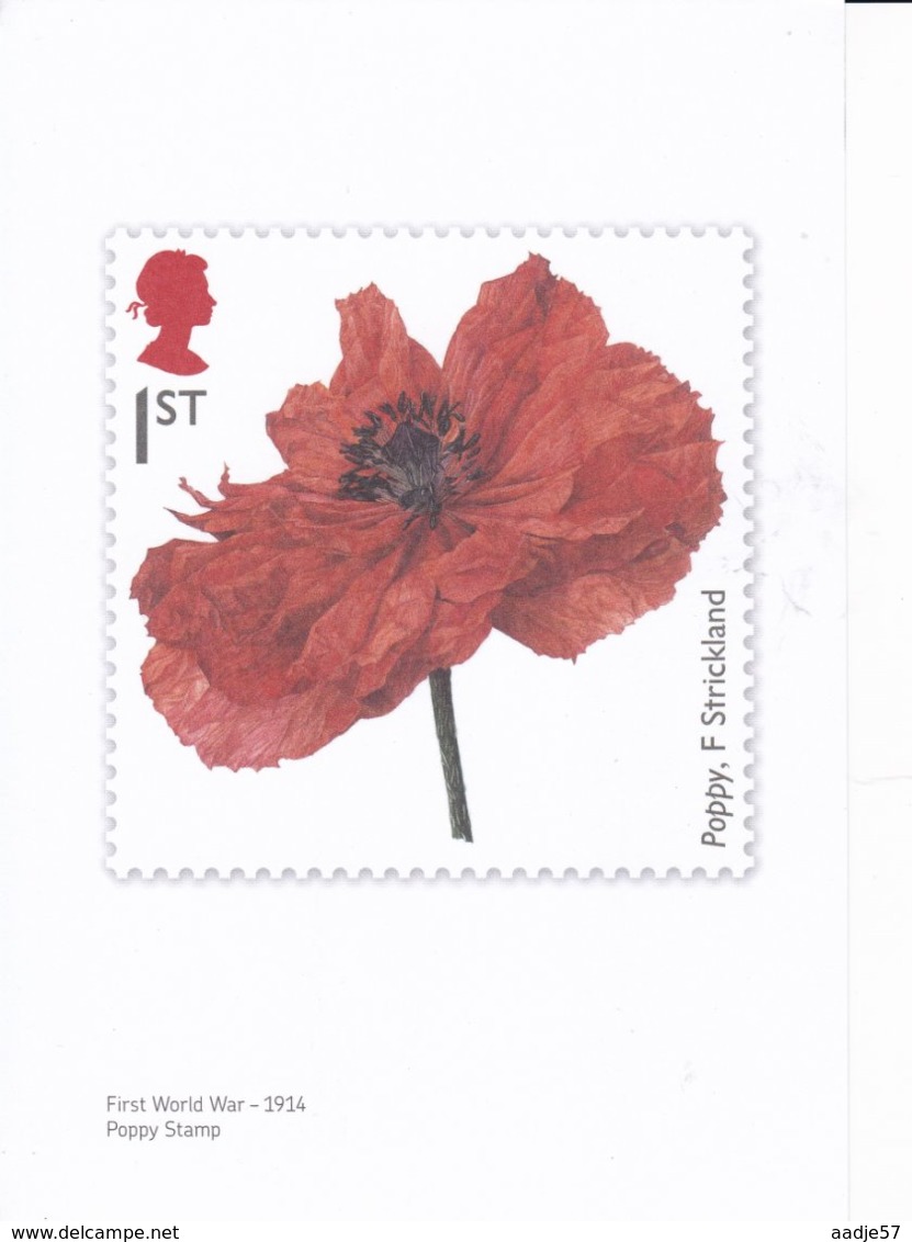 GB England Max Card Poppy Stamp - Storia Postale