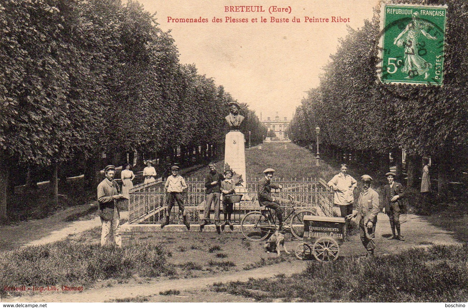 Breteuil - Promenades Des Plesses Et Le Buste Du Peintre Ribot - Breteuil