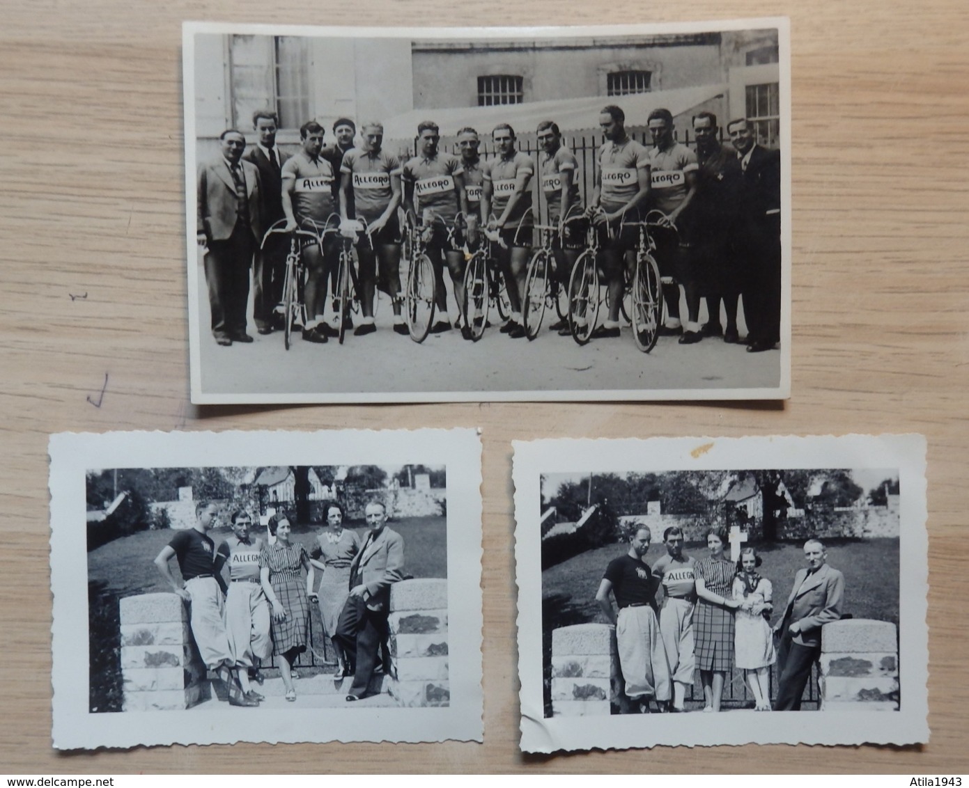 Cyclisme - Equipe ALLEGRO Suisse - Tour De Suisse En 1939 - Ph: J. Schoepflin, Neuchatel - 1 Photo Carte Et 2 Photos - Cyclisme