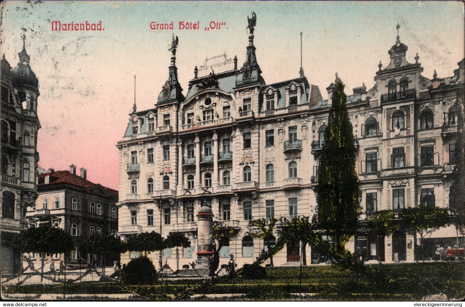 ! Alte Ansichtskarte Marienbad, Grand Hotel Ott, 1910, Verlag Hermann Poy, Dresden,  Nr. 1053 - Tchéquie