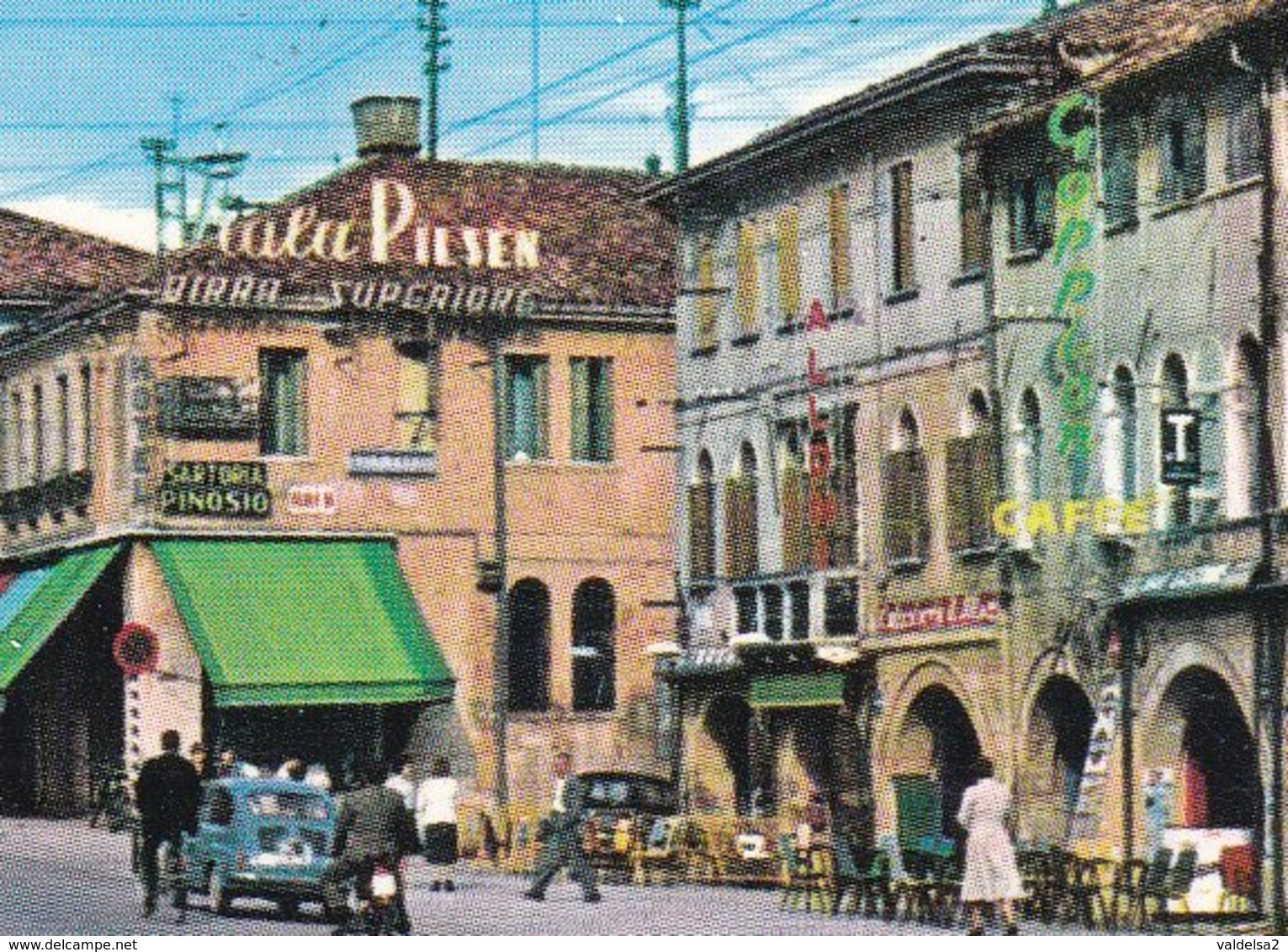 MESTRE- VENEZIA - PIAZZA FERRETTO - INSEGNA PUBBLICITARIA ITALA PILSEN BIRRA SUPERIORE - RECOARO - TABACCHERIA - 1965 - Venezia