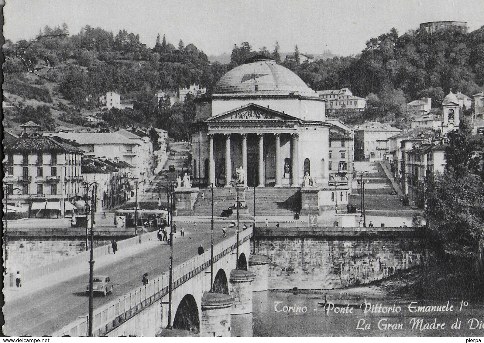 TORINO - PONTE VITTORIO EMANUELE I° - EDIZ. ANNI '50 - SCRITTA AL RETRO - Bridges