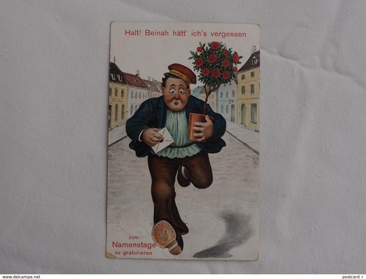 Halt Beinah Hätt Ich's Vergessen Stamp 1912  A 205 AP - Correos & Carteros