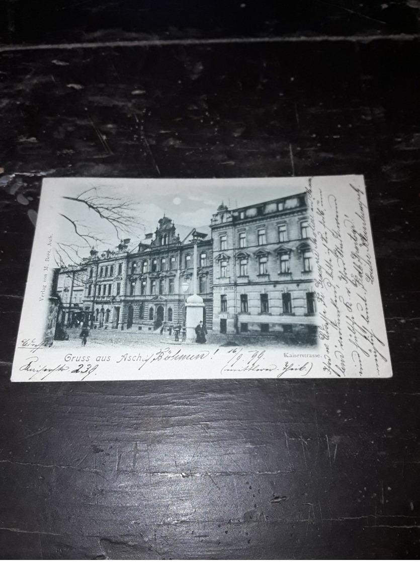 Cartolina Postale, Postcard 1899, Asch, Kaiserstrasse - Tschechische Republik