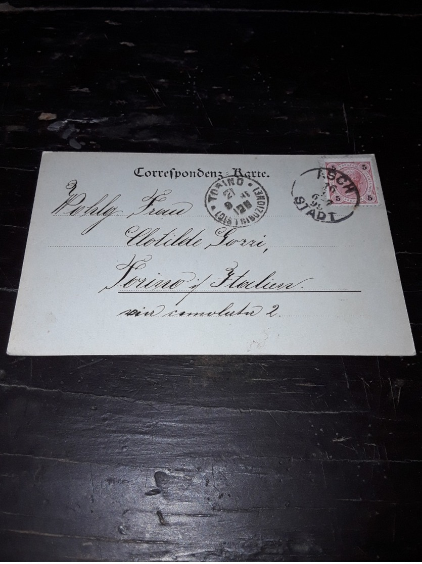 Cartolina Postale, Postcard 1899, Asch, Kaiserstrasse - Czech Republic