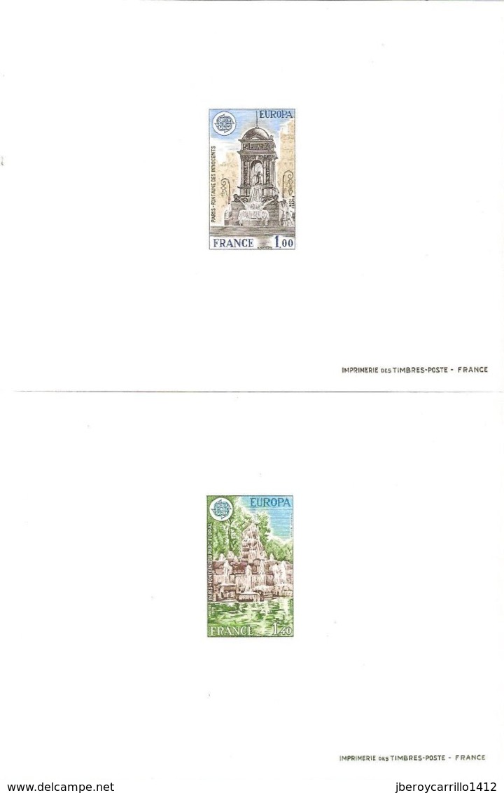 -EUROPA 1978 //FRANCIA - FRANCE  -" MONUMENTOS " .- SERIE  DOS PRUEBAS  DE  LUJO (IMPERFORATED) - 1978