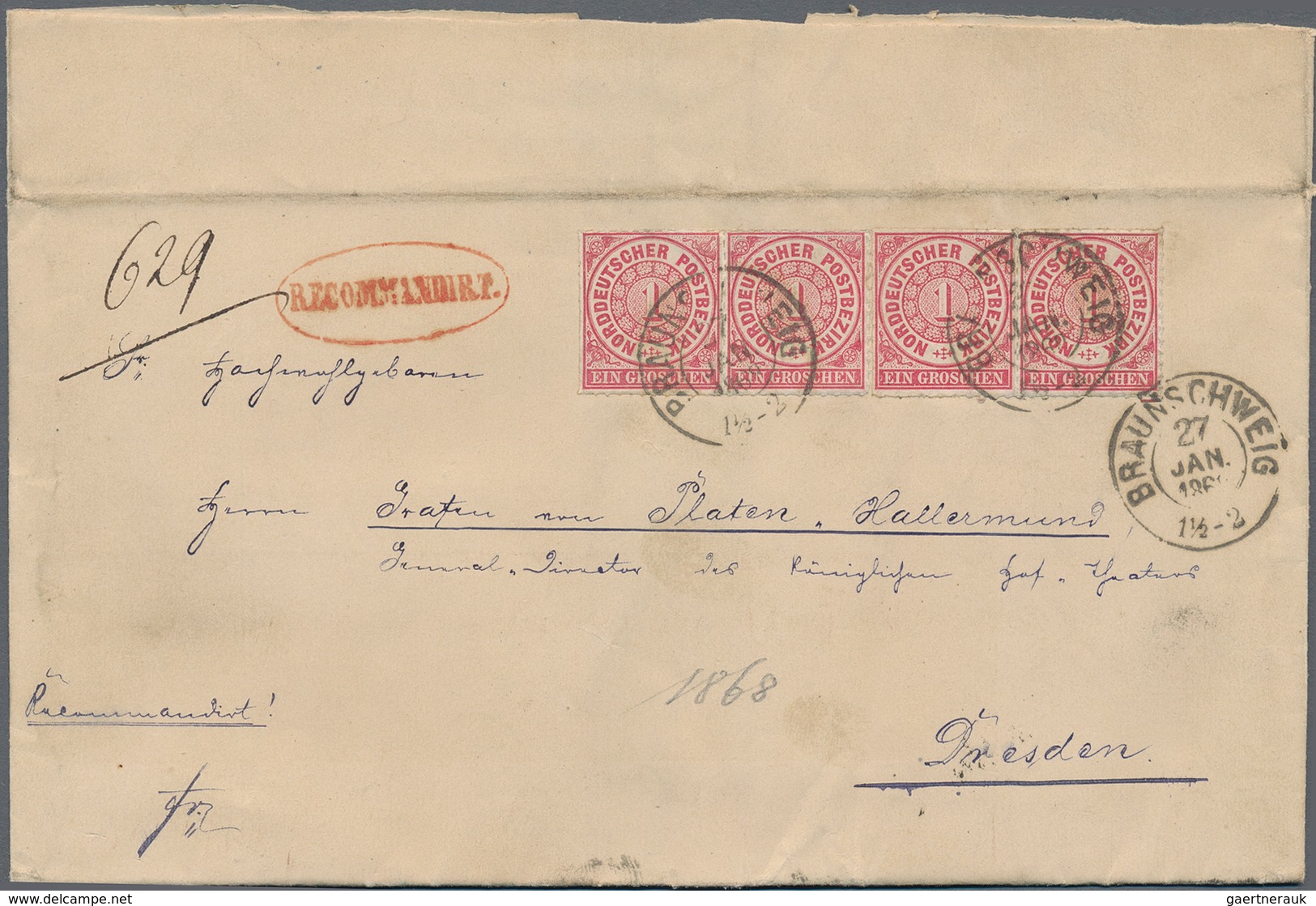 Nachlässe: 1850/1930, Sammlernachlaß mit ca. 150 Briefen, Teilbriefen und Vorderseiten aus Deutschla