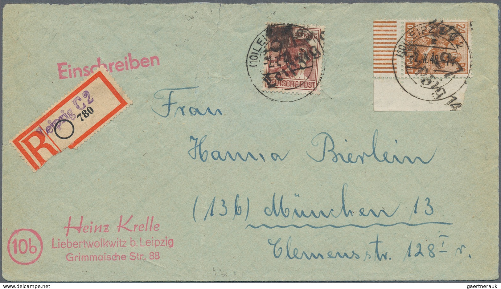 Nachlässe: 1900/1990 Ca., 6 Briefauswahlhefte Mit überwiegend Deutschen Briefen Und Ganzsachen Mit H - Vrac (min 1000 Timbres)