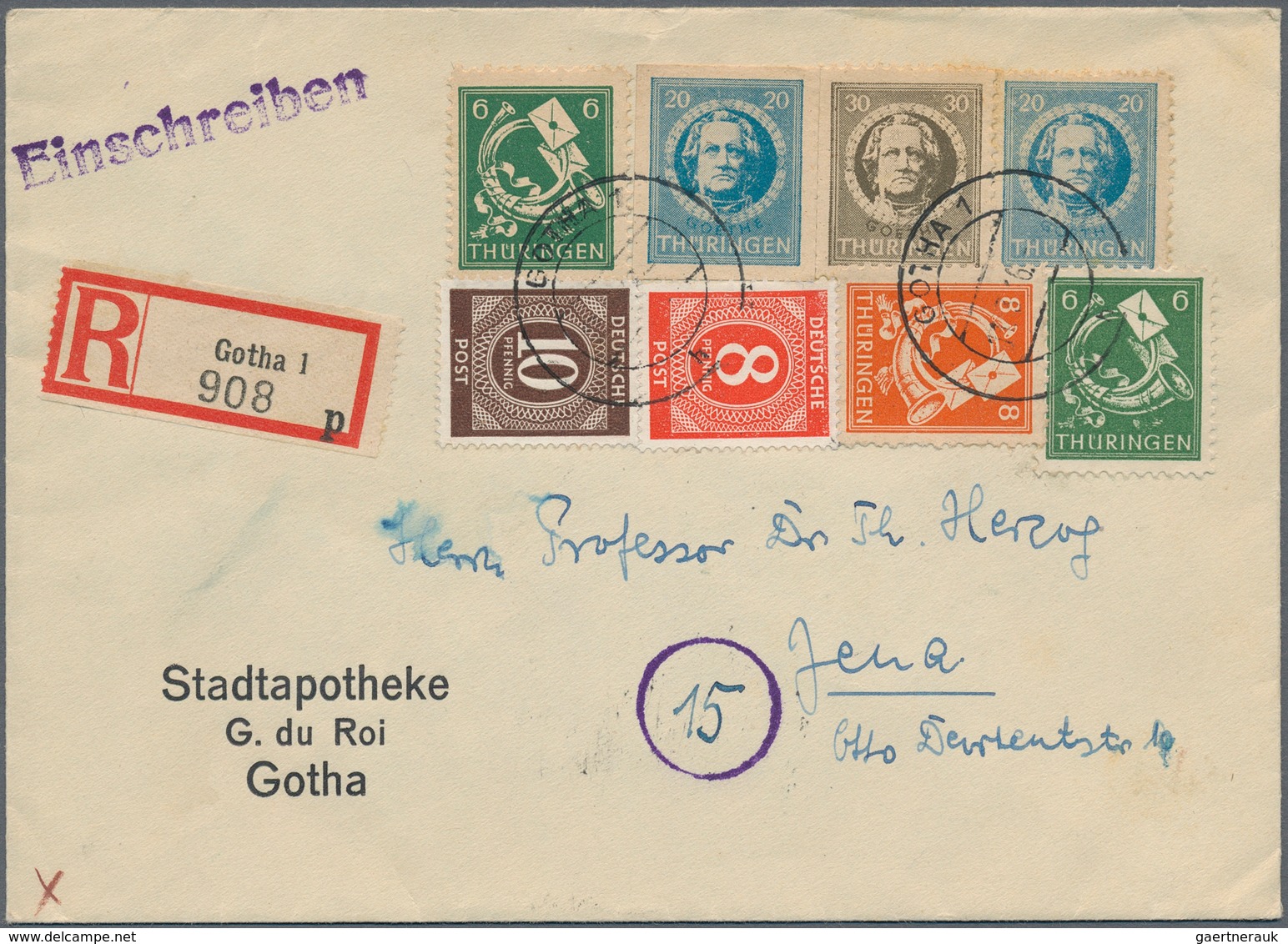 Nachlässe: 1900/1990 ca., 6 Briefauswahlhefte mit überwiegend deutschen Briefen und Ganzsachen mit H