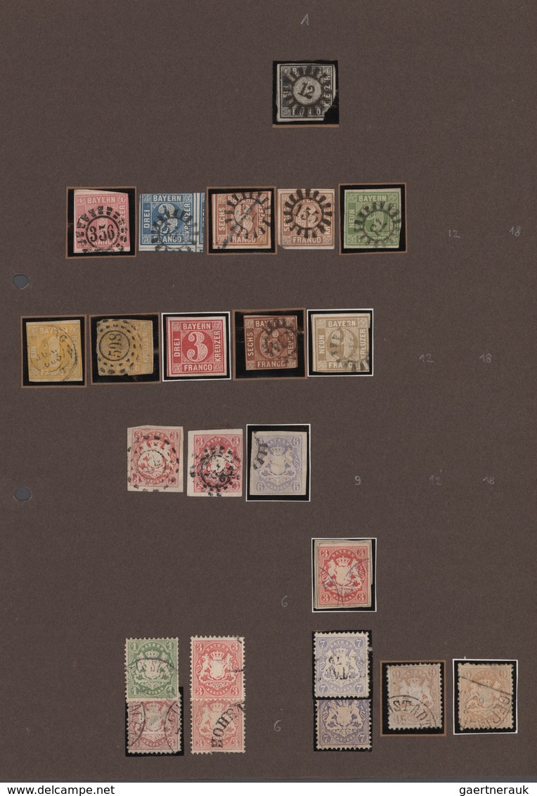 Nachlässe: 1849-1949 Ca.: Acht Ordner Mit Gestempelten Und Ungebrauchten Marken Auf Blättern, Dabei - Lots & Kiloware (mixtures) - Min. 1000 Stamps