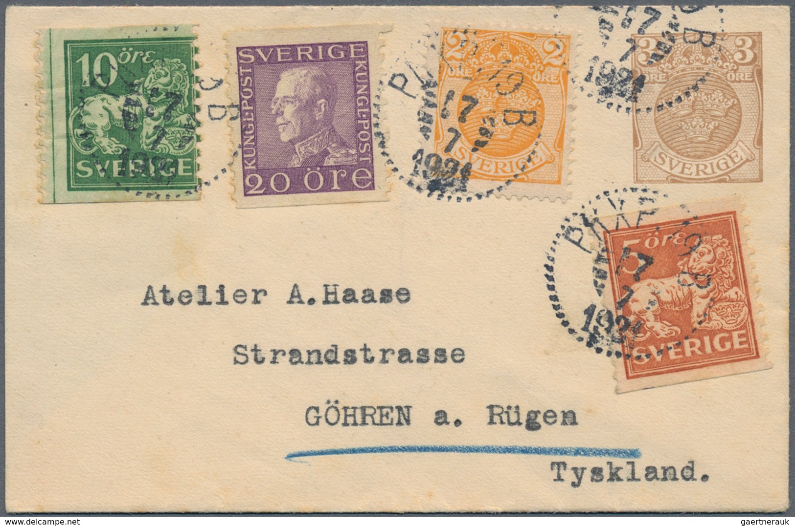 Nachlässe: 1860er-1940er Jahre Ca.: Rund 260 Briefe, Ganzsachen, Postkarten Etc. Aus USA (ca. 200), - Vrac (min 1000 Timbres)