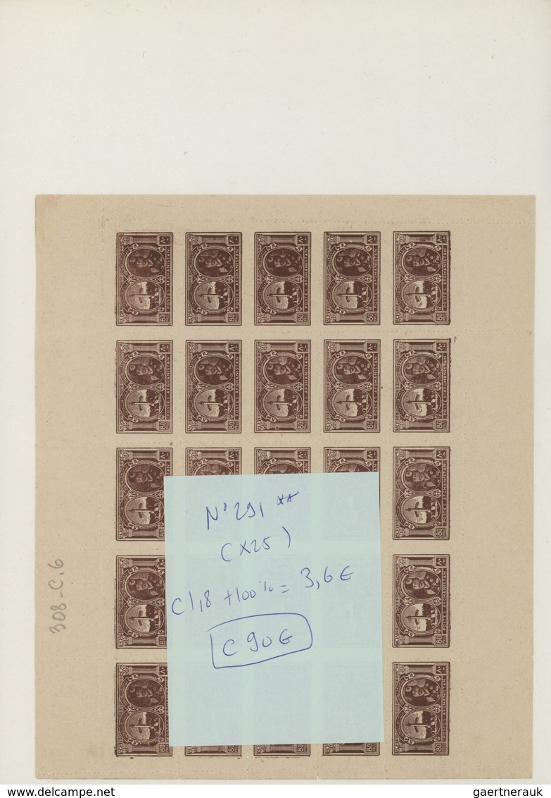 Afghanistan: 1930/1950 (ca): more then MNH 600 values in sheets and sheet parts, many different stam