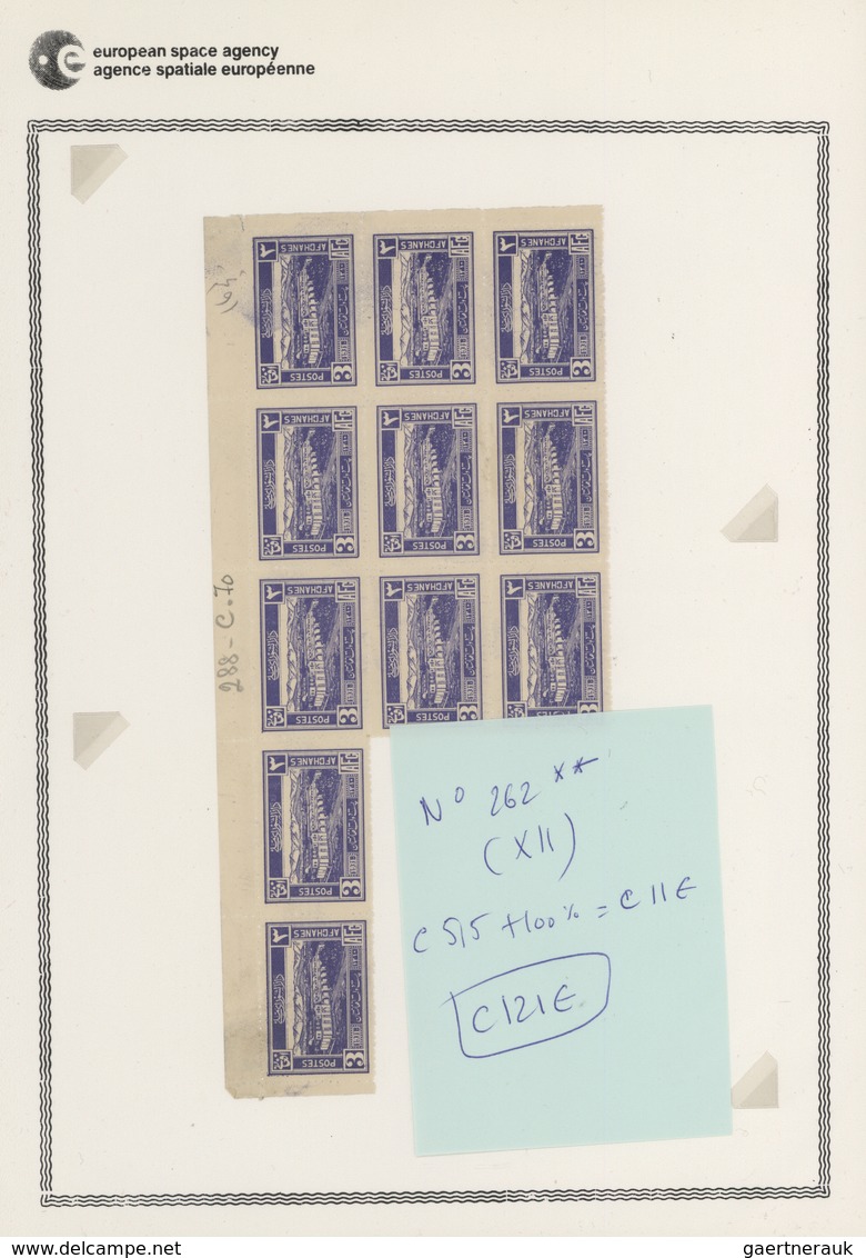 Afghanistan: 1930/1950 (ca): more then MNH 600 values in sheets and sheet parts, many different stam