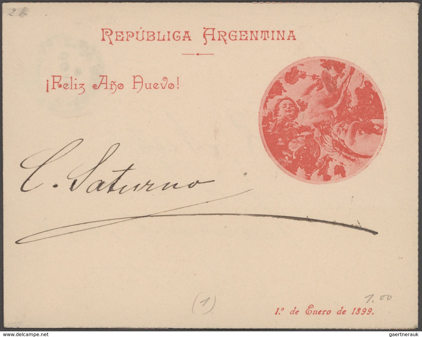 Argentinien - Ganzsachen: 1876/1923 specialized collection in an ancient album with ca. 540 unused a