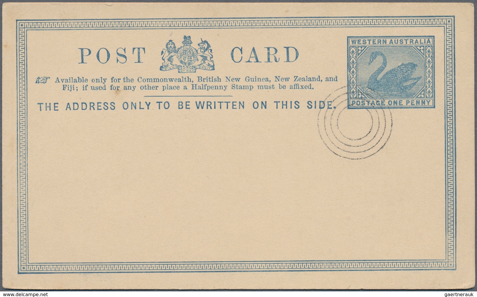 Westaustralien: 1879/1912 (ca.), ten different stationary postacrds - nine of them "Swan" - unused (