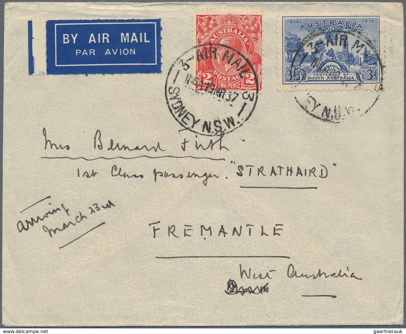 Australien: 1927/66, ca. 90 covers (inc. one ppc) mostly used to Switzerland with WWII censorship us