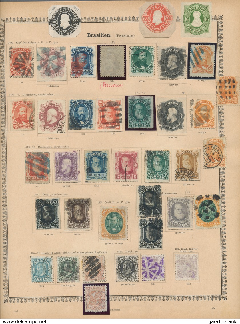 Brasilien: 1843/1888, Collection In Mixed Condition, Some With Faults Respective Without Guarantee, - Oblitérés