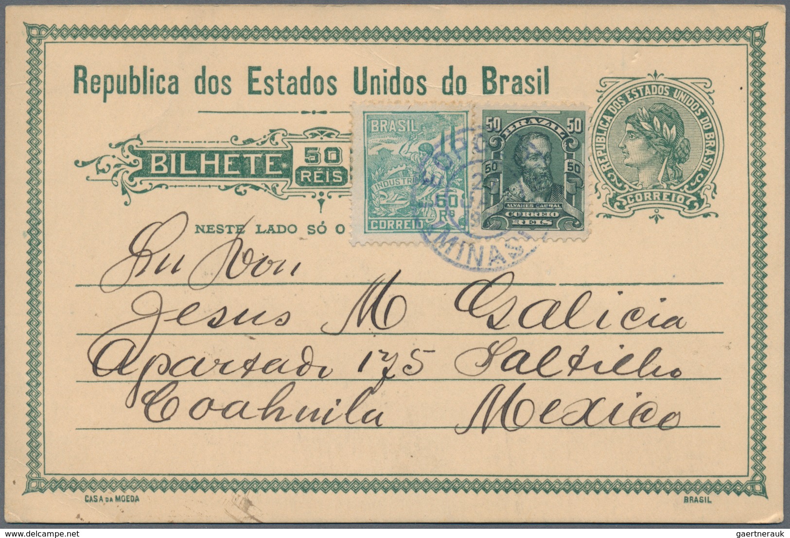 Brasilien - Ganzsachen: 1885/1936, Mostly Used Stationery Envelopes, Cards, Wrappers, Letter Cards: - Entiers Postaux