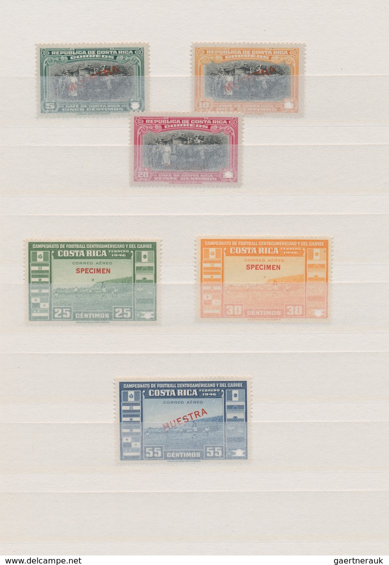 Costa Rica: 1934/1947, ABN Specimen Proofs, Collection Of Apprx. 85 Stamps. - Costa Rica