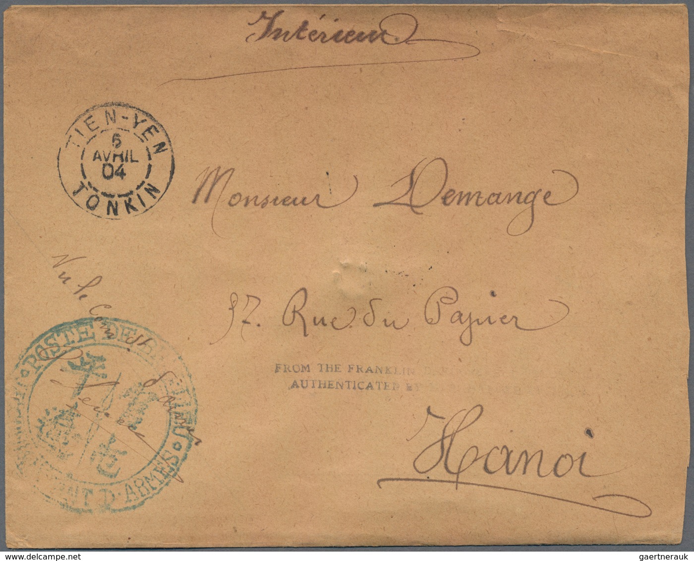 Französisch-Indochina: 1895/1937 (ca.), Collection Of Approx. 130 Covers And Revenue Documents, Incl - Covers & Documents