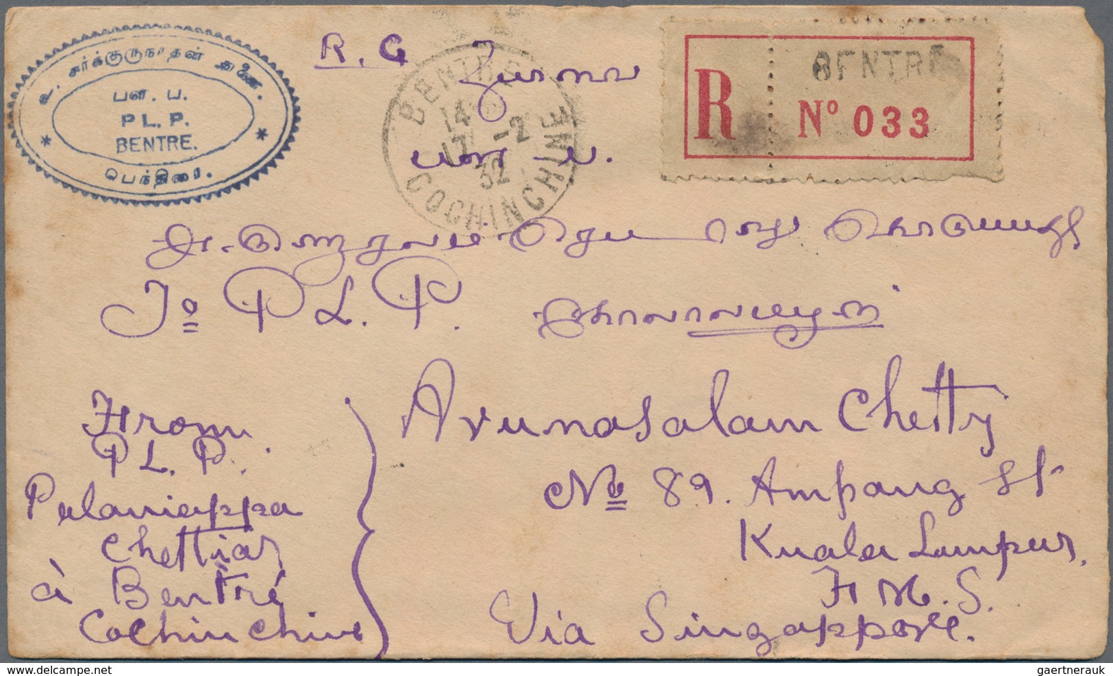 Französisch-Indochina: 1900/32 (ca.), 34 Covers Of French Indo-China, Including Cover Bearing French - Covers & Documents