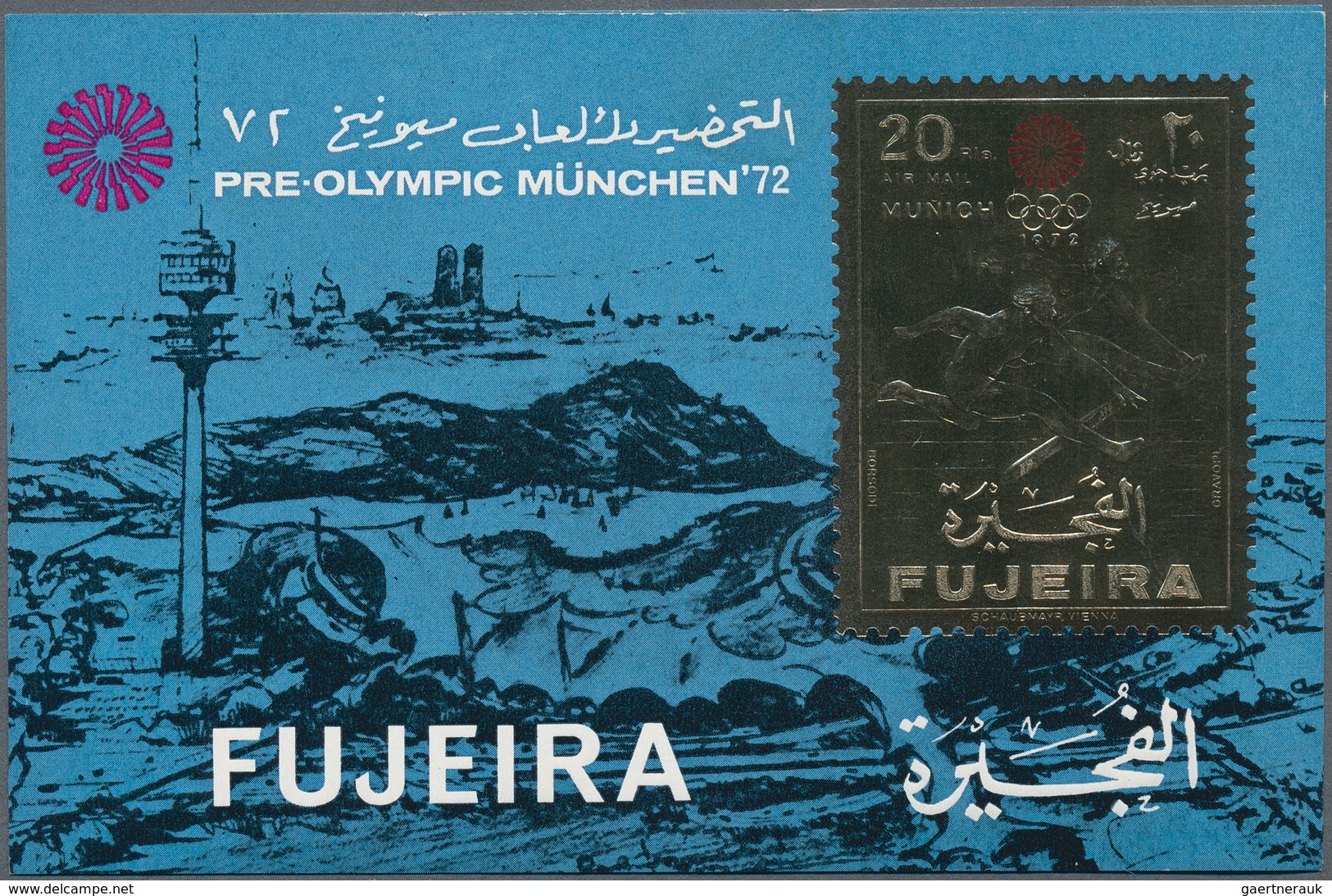Fudschaira / Fujeira: 1970/1971, Stock Of GOLD And SILVER Foil Souvenir Sheets Mint Never Hinged In - Fujeira