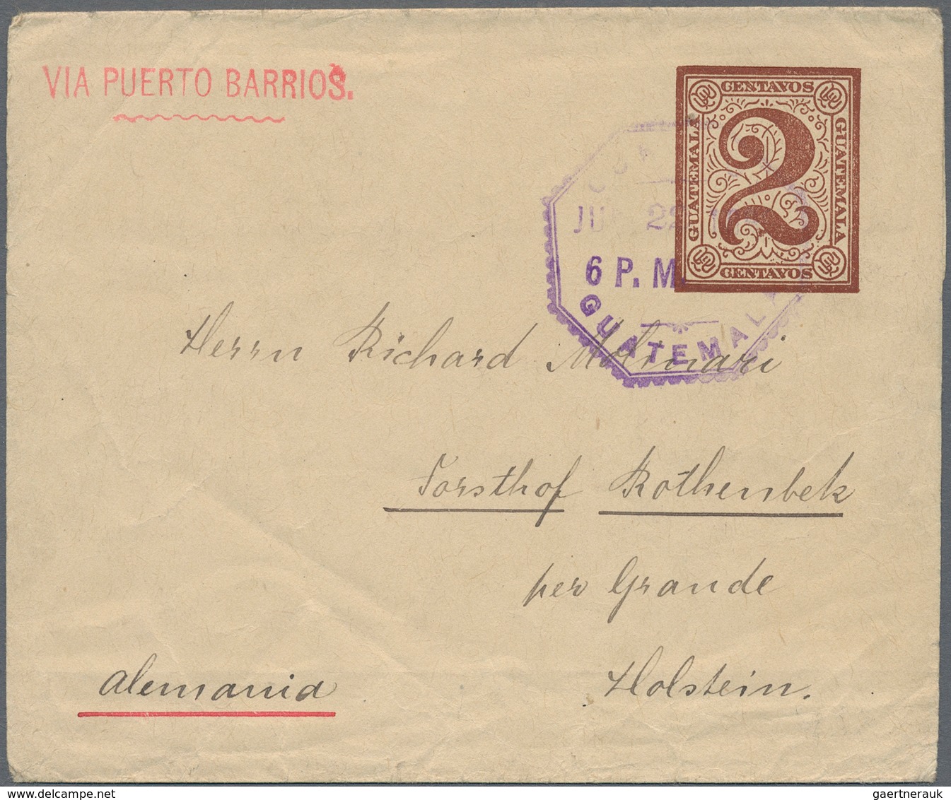 Guatemala - Ganzsachen: 1890/1900, 25 Stationaries, Mostly Used Commercially Abroad Or As Inland Mai - Guatemala