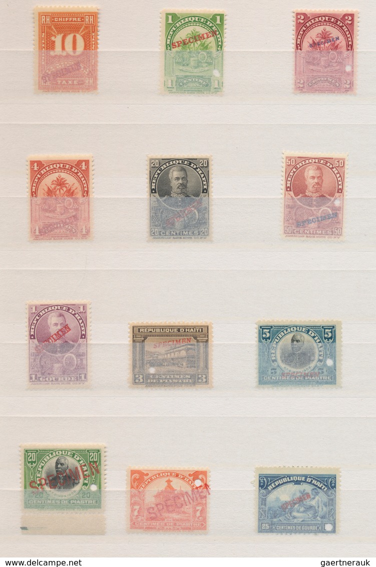 Haiti: 1904/1949, ABN Specimen Proofs, Collection Of Apprx. 39 Stamps. - Haiti