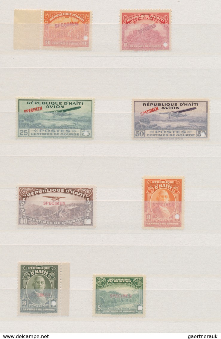 Haiti: 1904/1949, ABN Specimen Proofs, Collection Of Apprx. 39 Stamps. - Haïti
