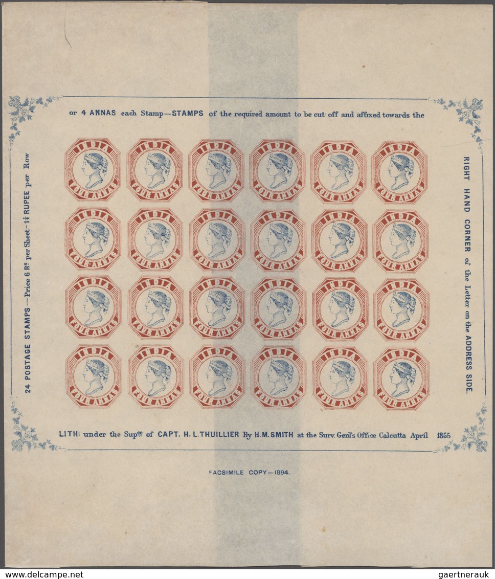 Indien: 1854-1916 ESSAYS & REPRINTS: Comprehensive Collection Of More Than 80 Singles, Multiples And - 1854 Compagnie Des Indes