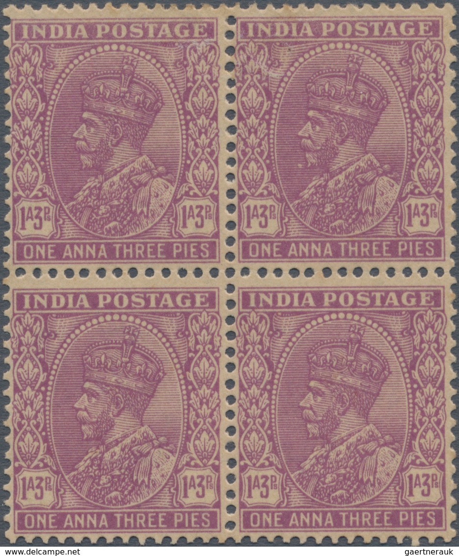 Indien: 1921-36 Group Of Four KGV. Items Including 1921 Booklet 1r8a., Complete And Unmounted Mint, - 1854 Compagnie Des Indes