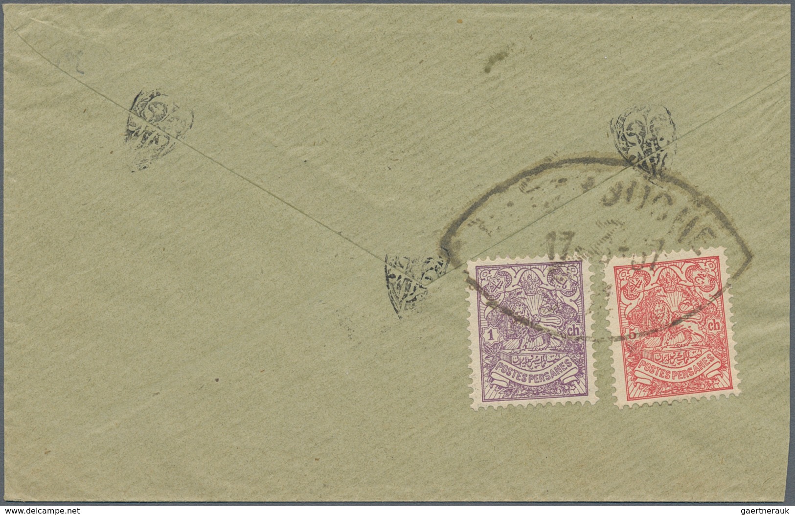 Iran: 1891/1925 (ca.), Lot Of 50 Commercial Covers Incl. Overprints, Several 1902 Typeset, Nice Rang - Irán