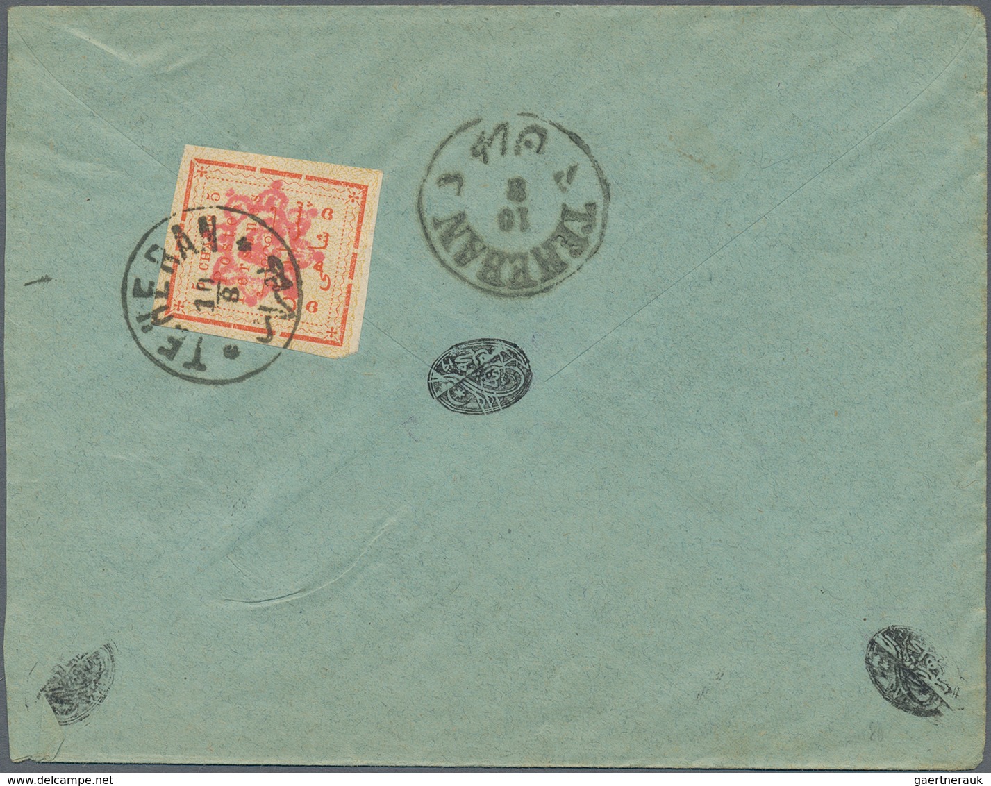 Iran: 1891/1925 (ca.), lot of 50 commercial covers incl. overprints, several 1902 typeset, nice rang