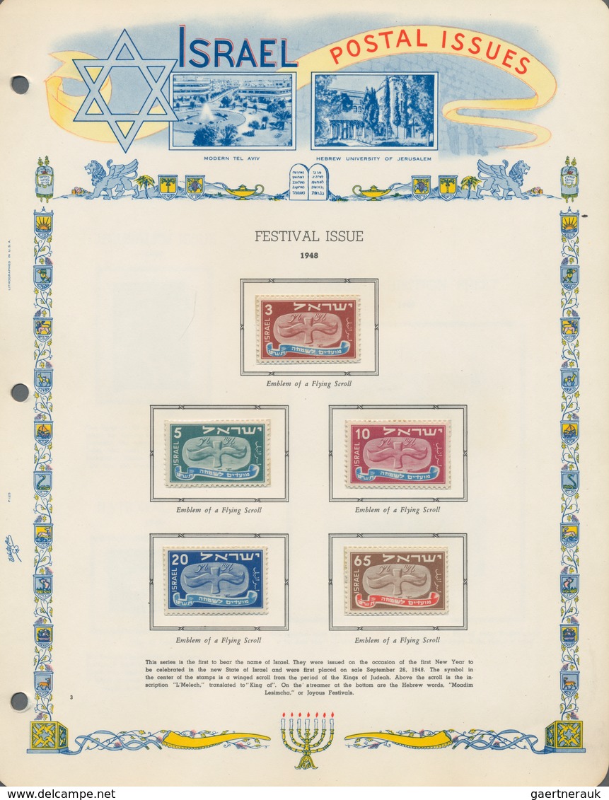 Israel: 1948/1992 (ca.), collection/accumulation in four albums, the first issues on form text pages