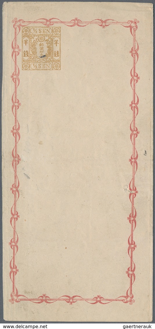 Japan - Ganzsachen: 1873/1912, Old Collection Of Cards, Envelopes, Wrappers Inc. PC1 (2) Inkdot Spec - Cartes Postales