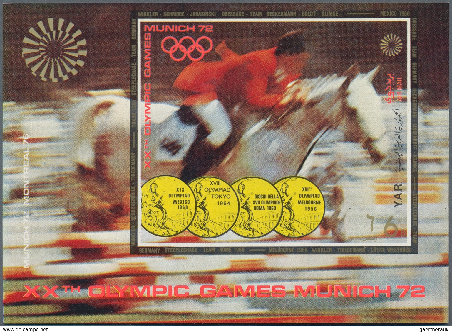 Jemen: 1971, Summer Olympics 1972 In Munich Perf. Miniature Sheet 6b. 'sprint' And Imperf. Miniature - Yémen