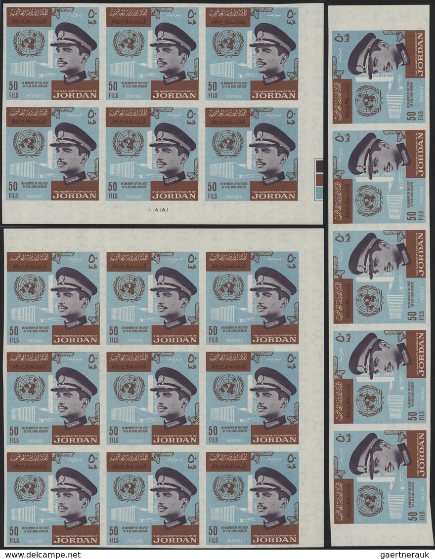 Jordanien: 1960-70, Album Containing Large Stock Of Perf And Imperf Sets And Blocks With Thematic In - Jordanien