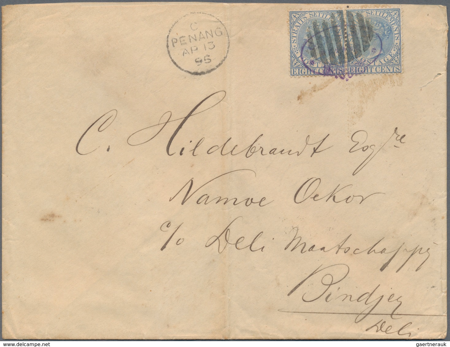 Malaiische Staaten - Straits Settlements: 1894-95: 6 Covers Plus Resp. Contents (incl. Foreign Lette - Straits Settlements